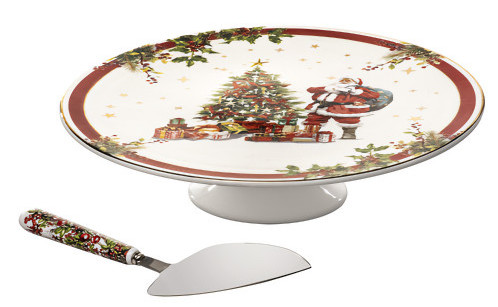 Ladelle Ashdene Spirit of Christmas Cake Stand and Server Set