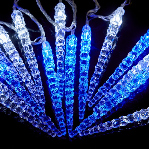 15pc Blue & White Acrylic Icicle Lights