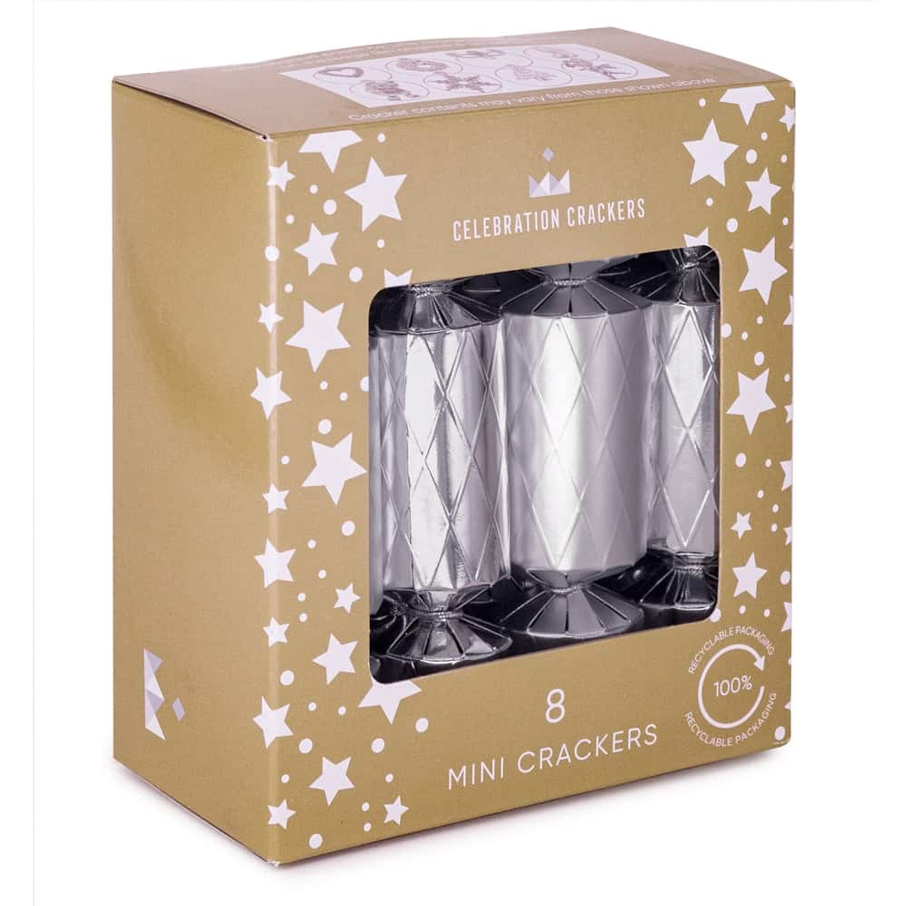 Silver Diamond Mini Crackers (8)