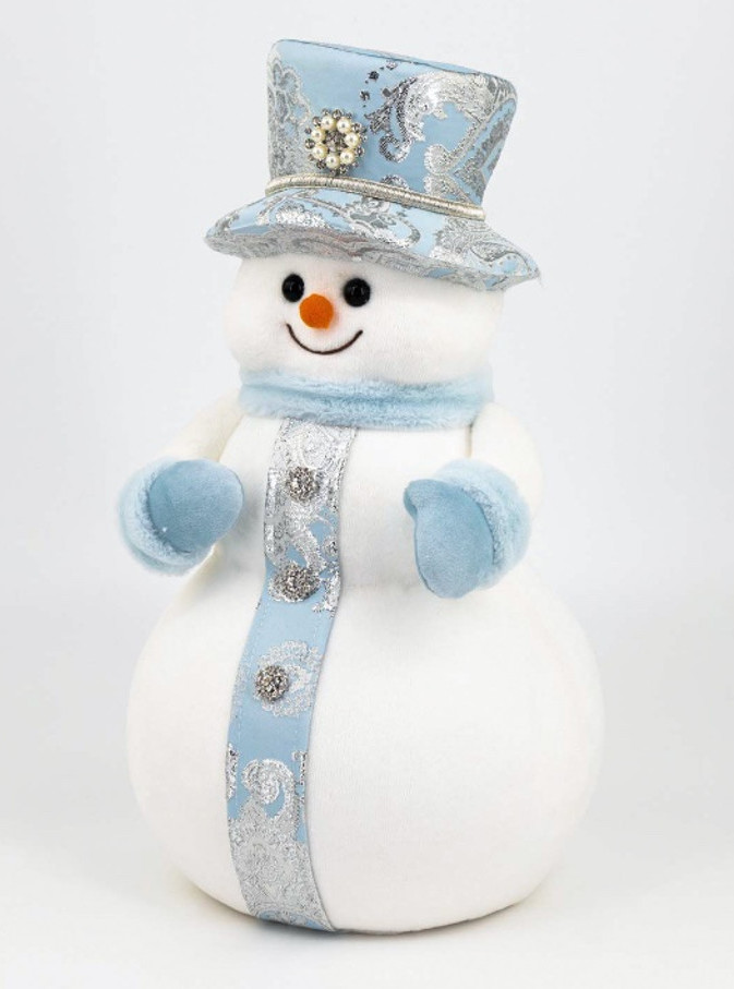 Pale Blue Snowman 39cm