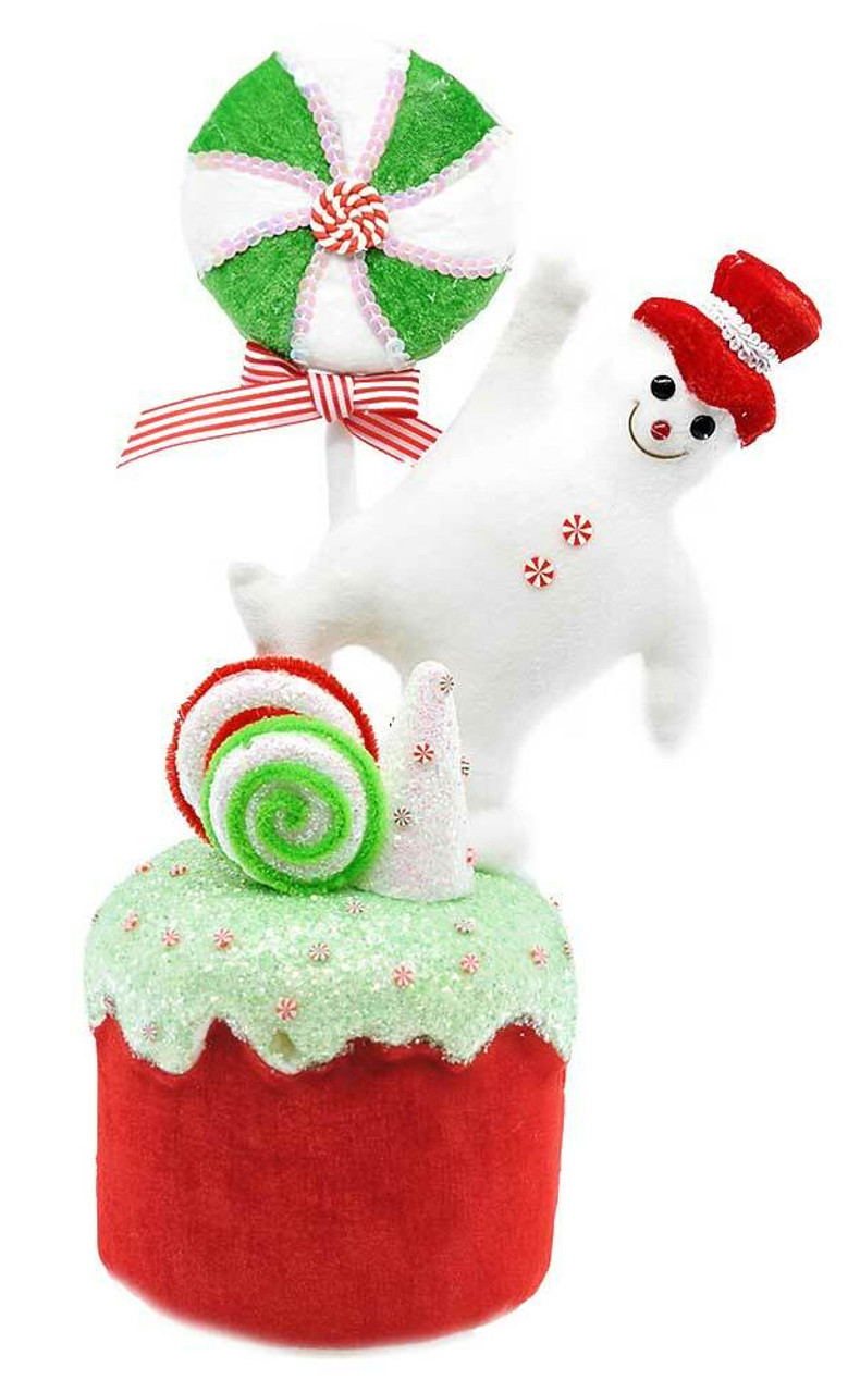 Snowman with Lollipop on Cake 40cm