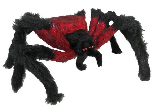 Red and Black Hairy Spider 75cm
