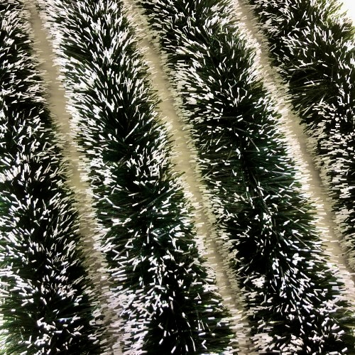 Tinsel Green with White tips 5m